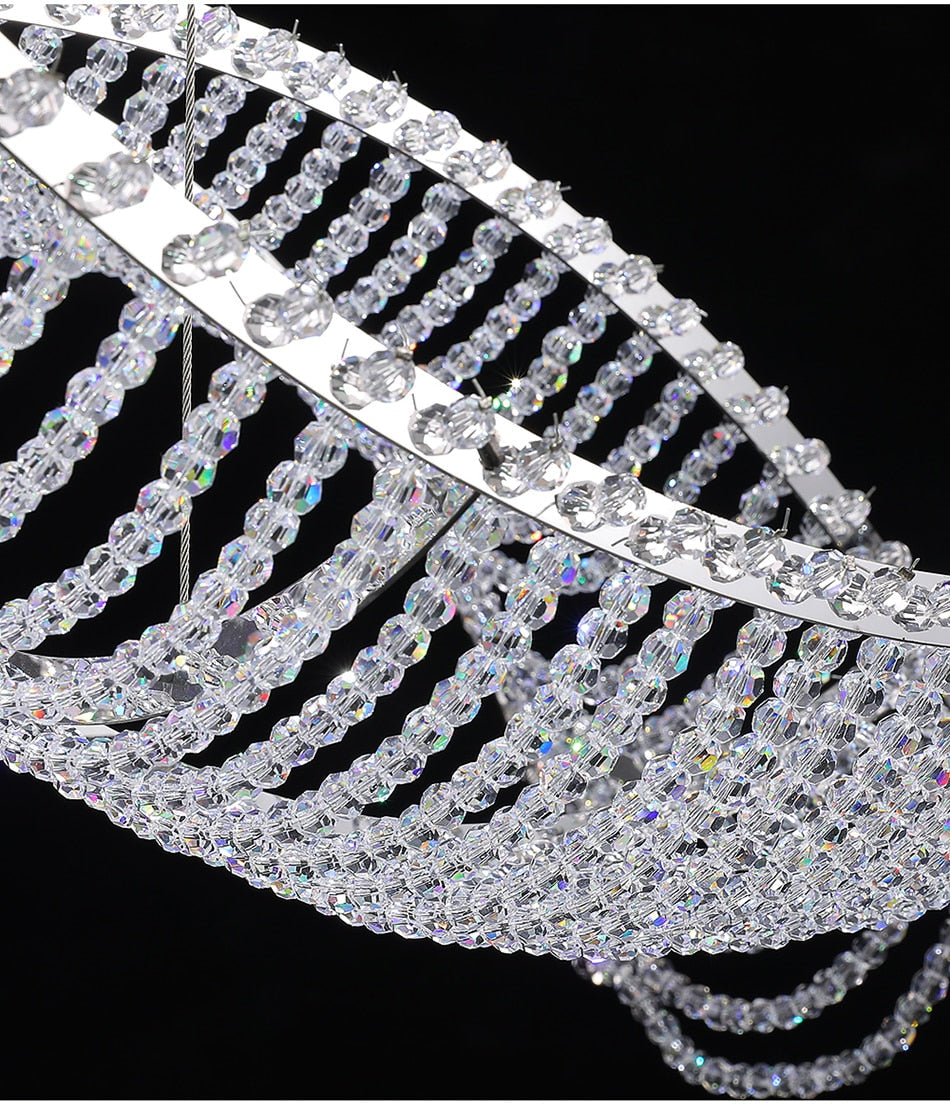 Ylk Large Wave Design Chandelier