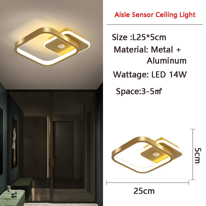 Human PIR Motion Sensor LED Ceiling Lamp