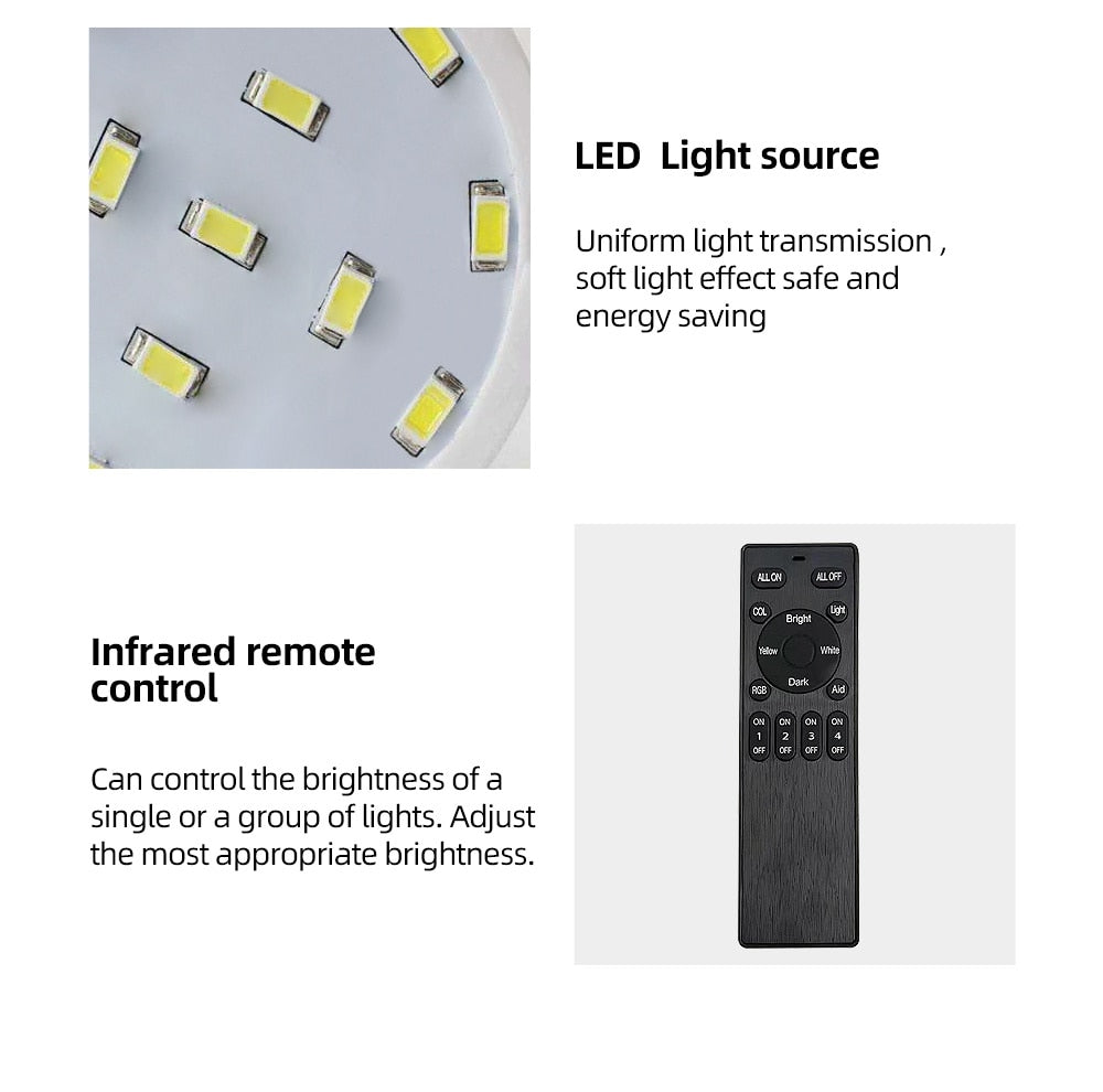 IIS Minimalist Wall Lamp Dimmable  Black White Square Sconces