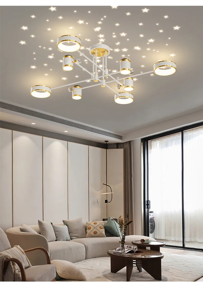 Nordic Starry Ceiling Chandelier Light