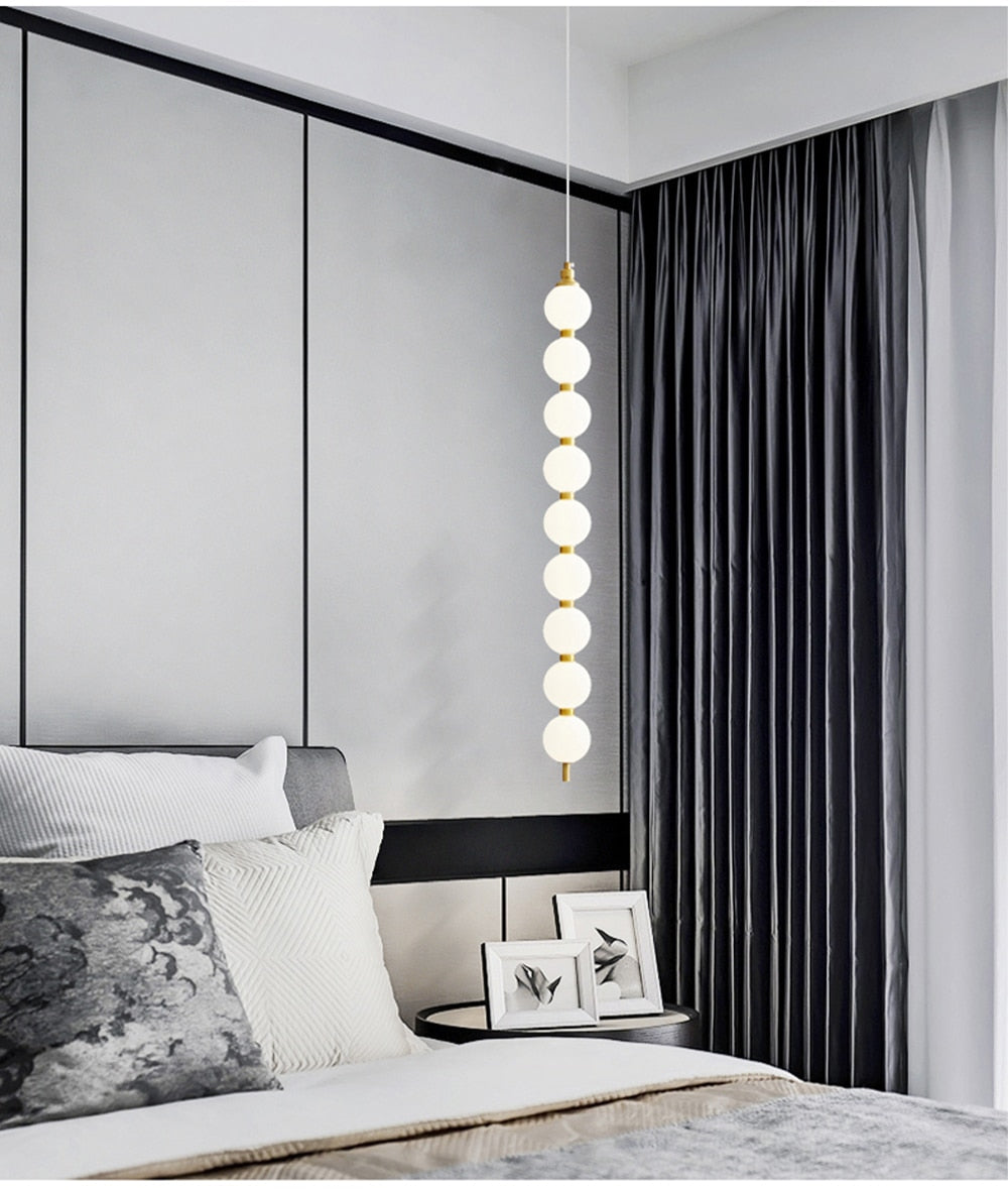 Mak Modern White Ball Pendant Light