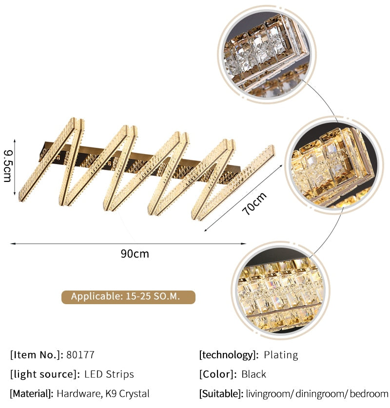 Ylk Vvmm Crystal LED Chandelier