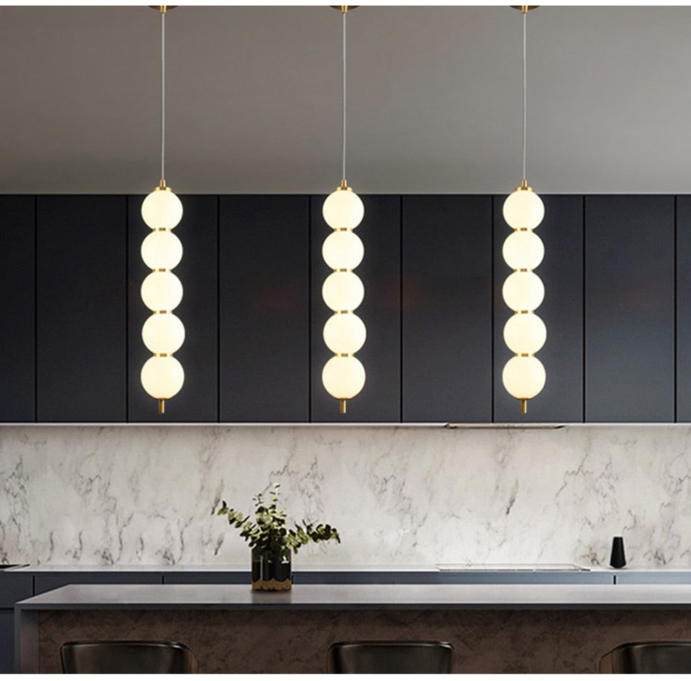 Mak Modern White Ball Pendant Light