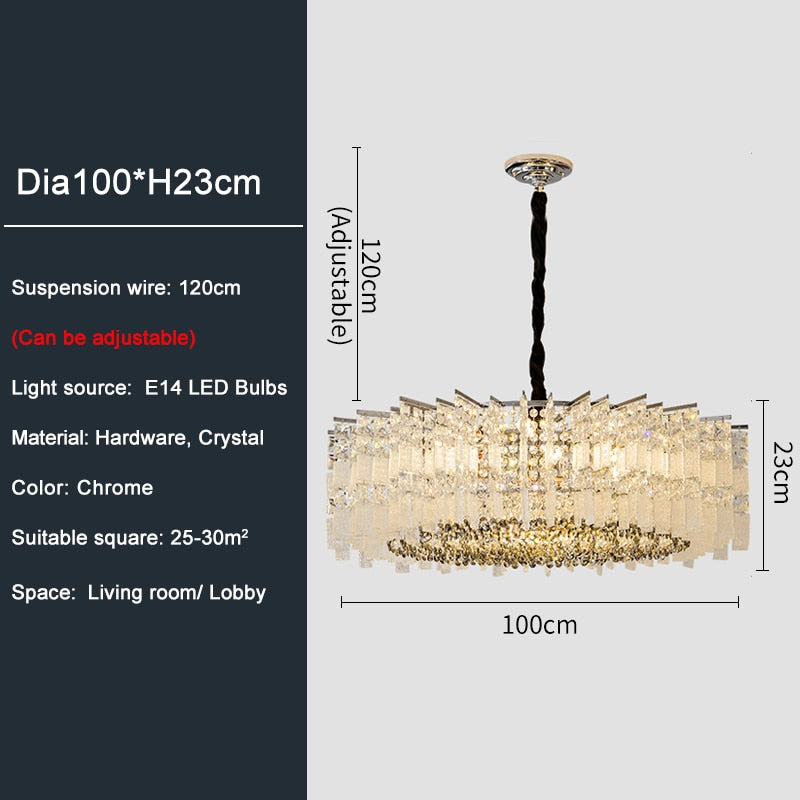 Ylk Wren Elegant Crystal Chandelier