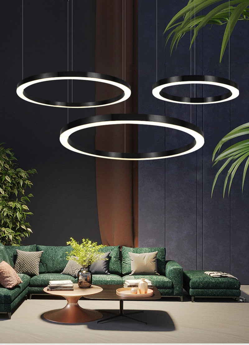 Ylk Bosque Black Ring Chandelier