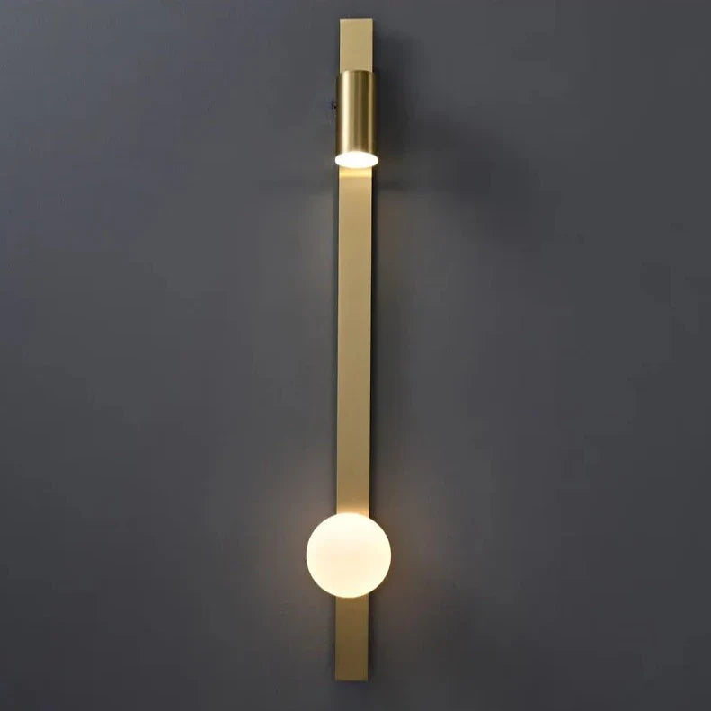 Trong minimalist Nordic style copper led wall lamp
