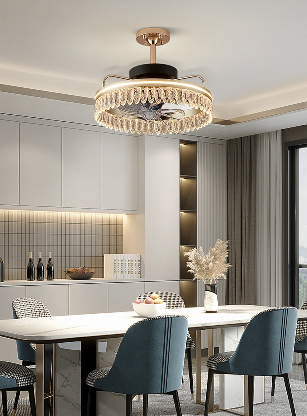 Privet 2023 Crystal Ceiling Fan