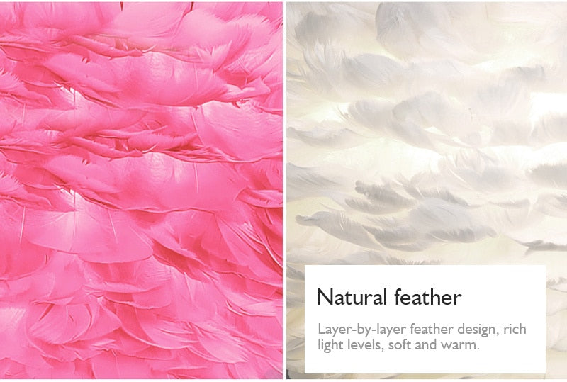 IIS Silki Feather Pendant Light Hanging Ceiling Light