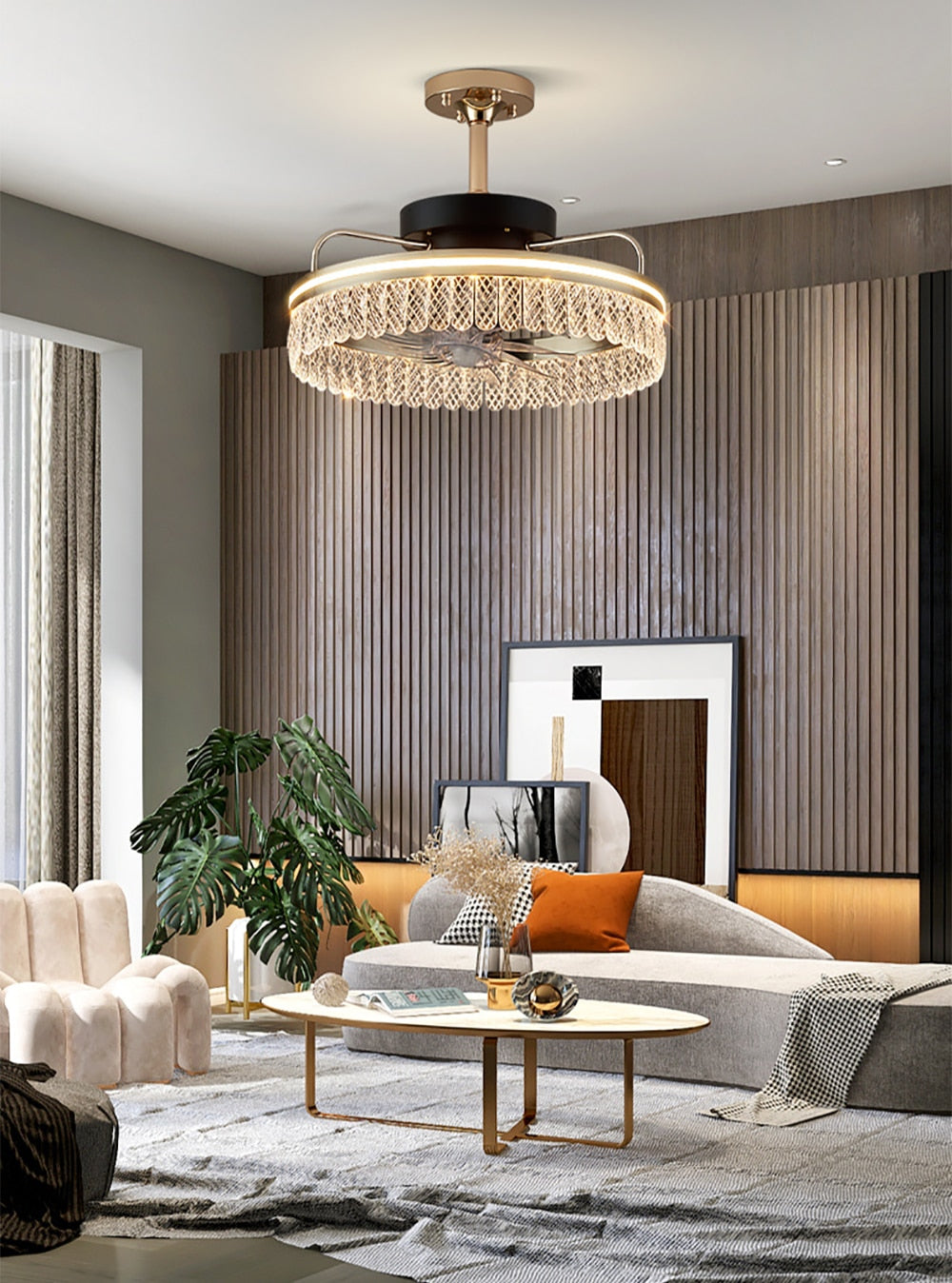 Privet 2023 Crystal Ceiling Fan