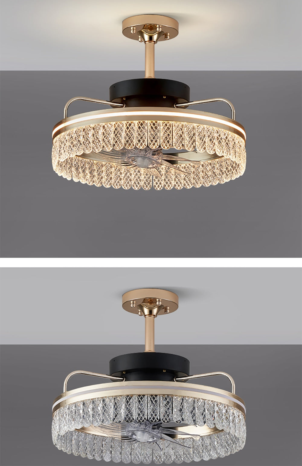 Privet 2023 Crystal Ceiling Fan