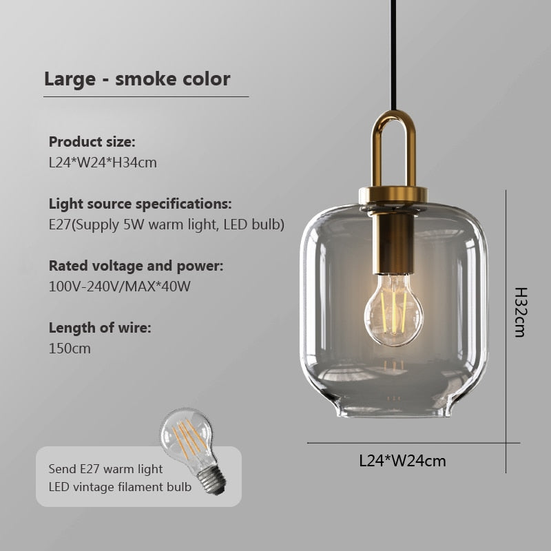 Wad Glass Pendant Light Fixture