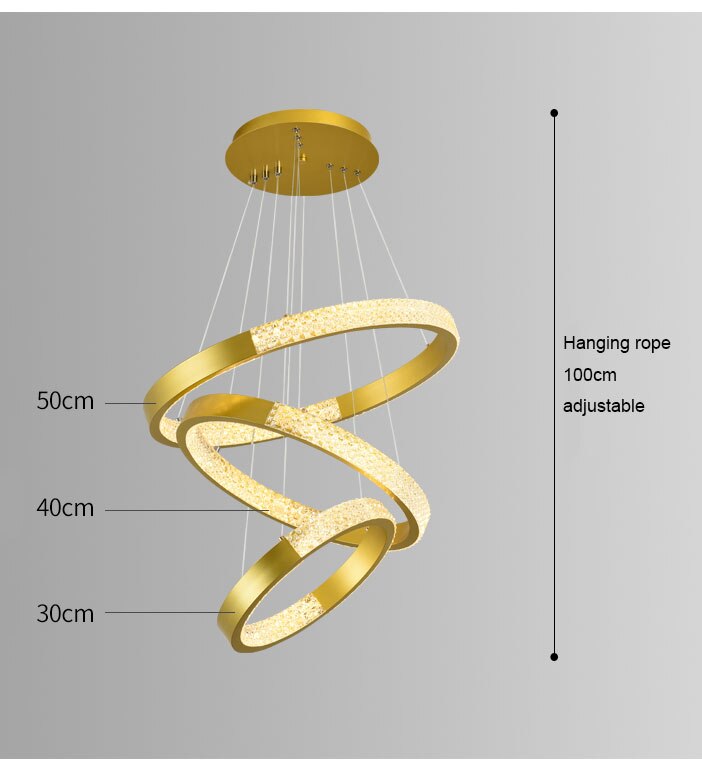 Indoors Ahsan - Gold Black Circle Rectangular Chandeliers Ceiling Lights