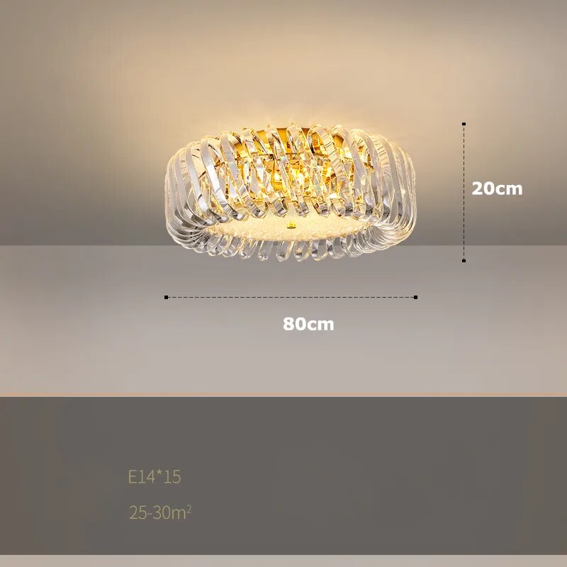 Kolia Art Deco Crystal Glass LED Dimmable Ceiling Chandelier