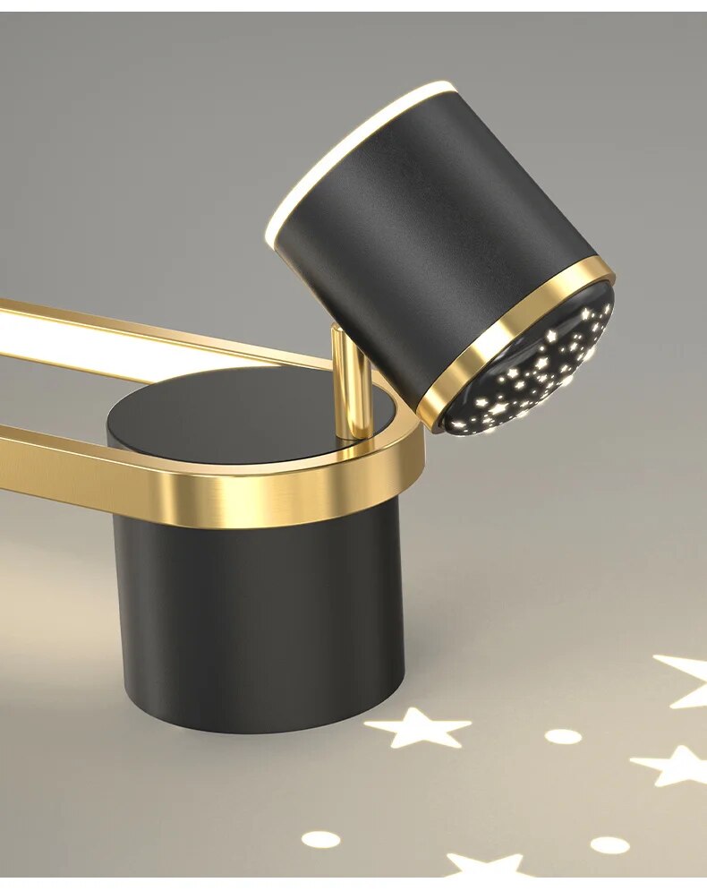 MAV Kid's room creative Wall Lamp Stars Projection Astronaut Decoration