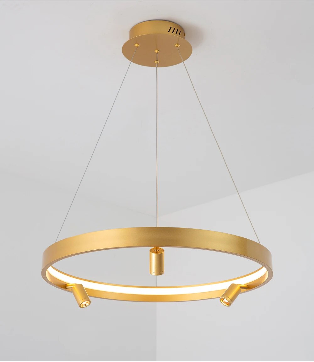 Ylk Black/Gold Spotlight Chandelier