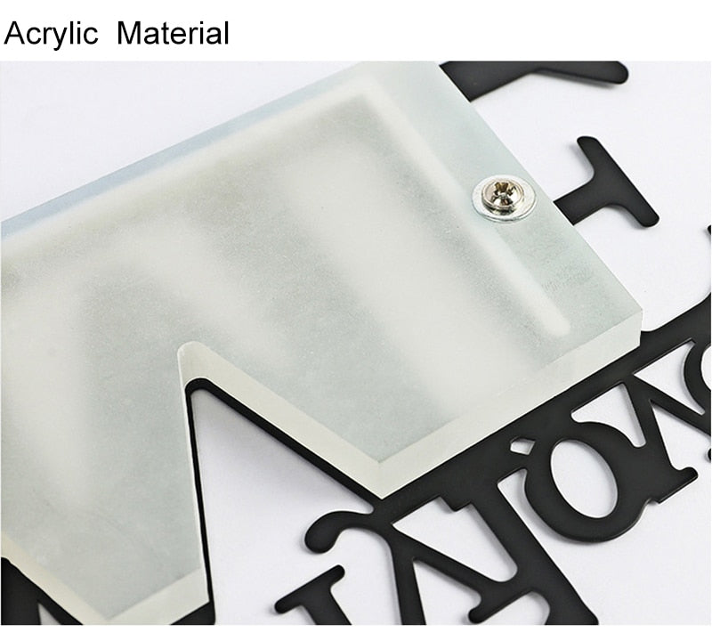 GRN HOME-FAMILY-LOVE Logo Creative Modern Acrylic Wall Lamp