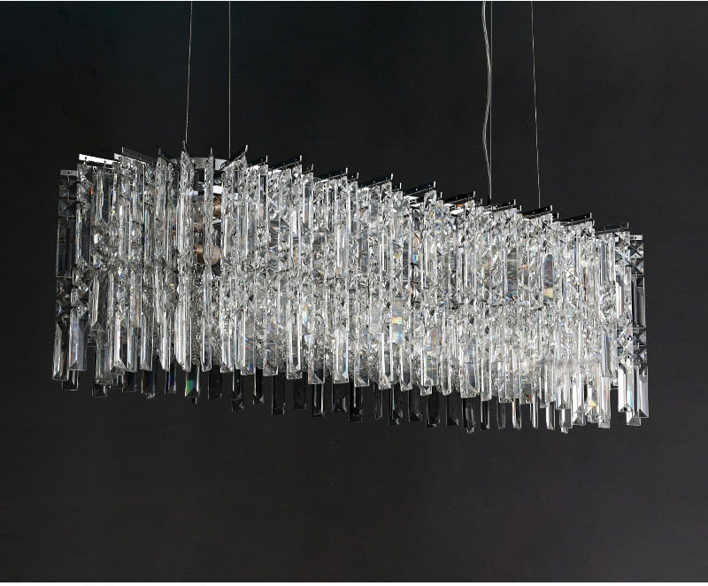 YLK Kitchen Island Modern Crystal Chandelier