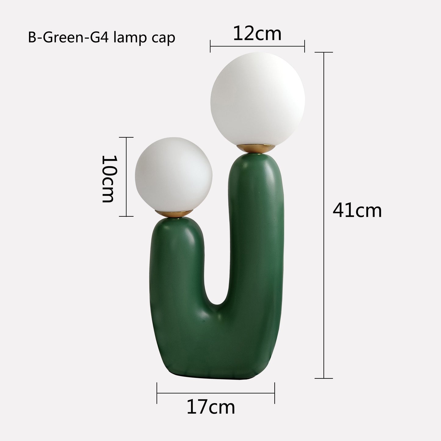 OUD Aubrey Glass Ball Table Lamp Green Pink Resin body