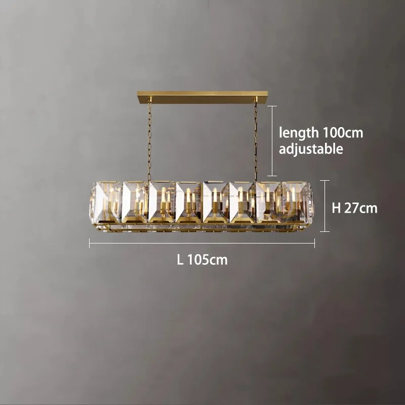 Navi Elegant Dimmable Crystal Chandelier