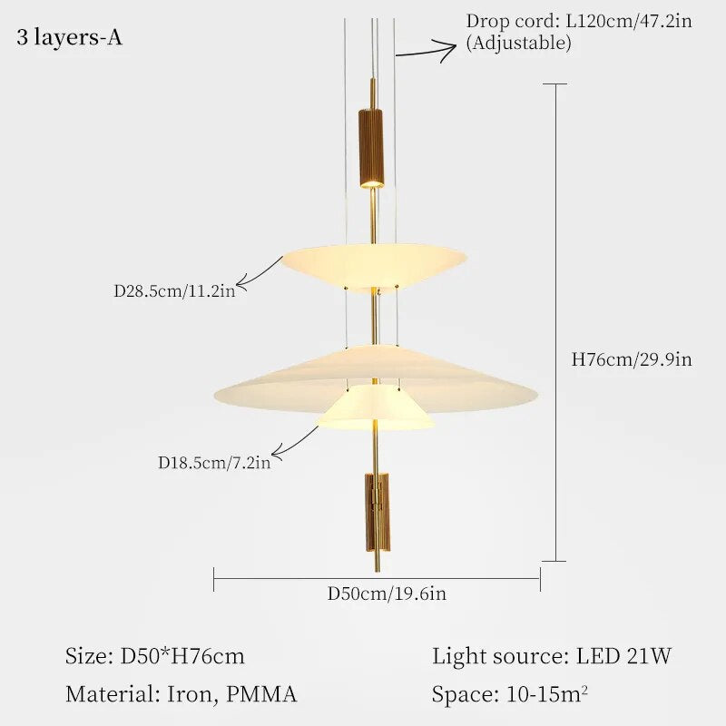 Modern Chandelier Flying Saucer Lamp UFO Hanging Light