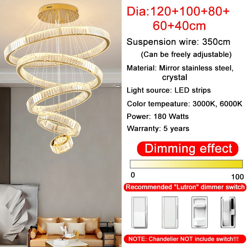 Ylk Ring LED Chandelier Fixture