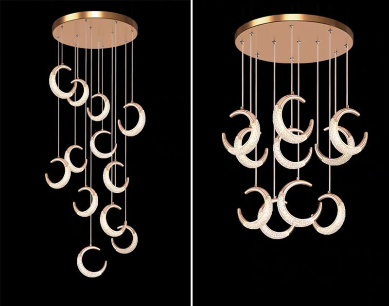 Ylk Half-Moon Modern LED Chandelier