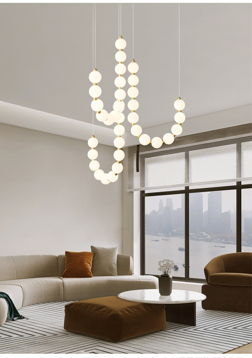 Mak Modern White Ball Pendant Light