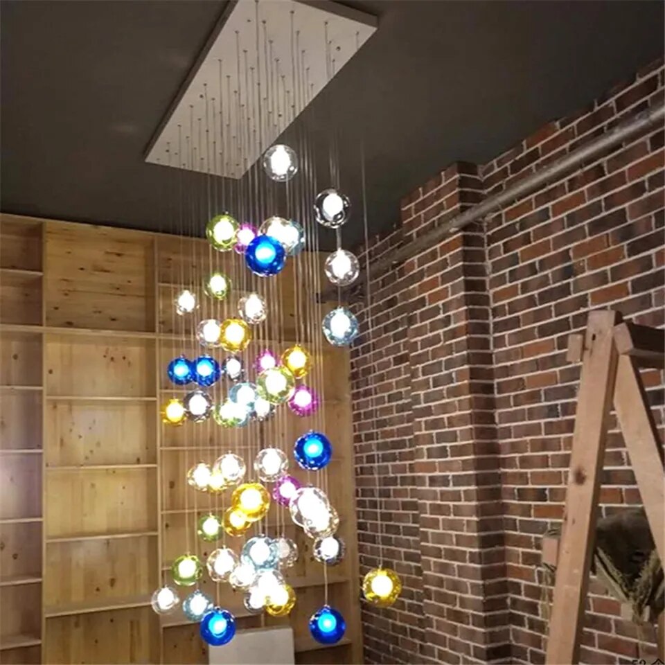 IIS Creative Bubble Colorful Glass LED Pendant Light