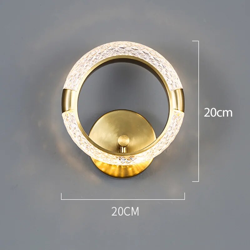 LYF Miraa Oval/Round Crystal Modern LED Wall Lamp