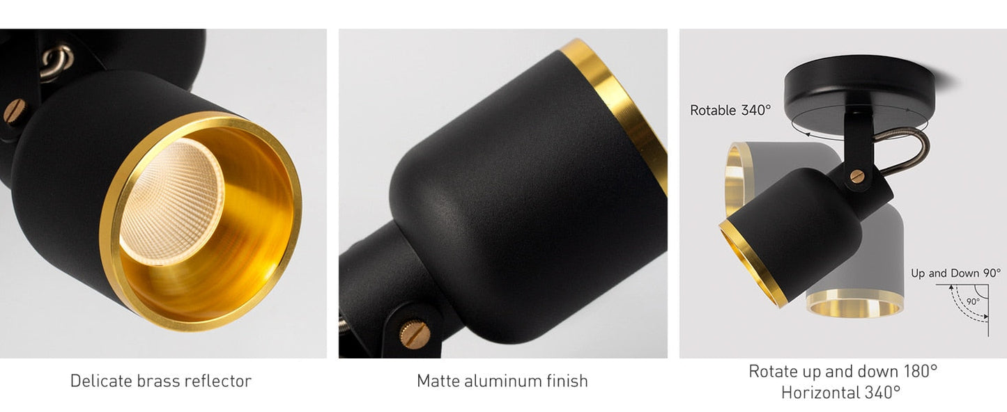 AiS Camiro - LED Surface Mounted Ceiling Nordic Spotlight Adjustable 60 degrees