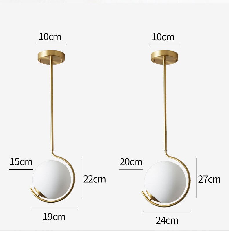 DAR Hafle - Glass Ball Modern LED Pendant Light