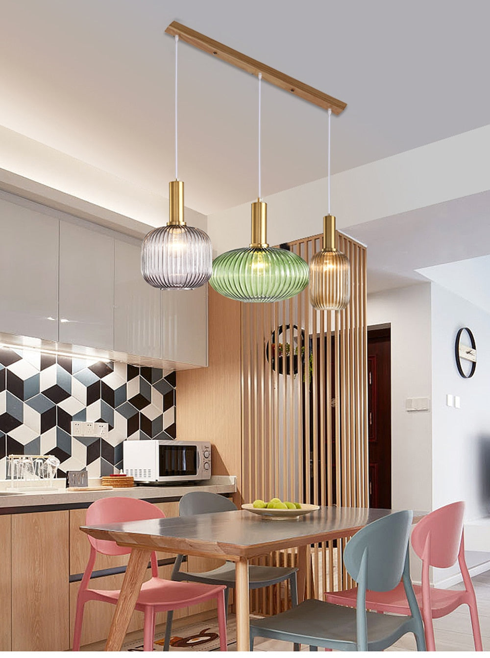 Wad Nordic Colorful Glass Pendant Light