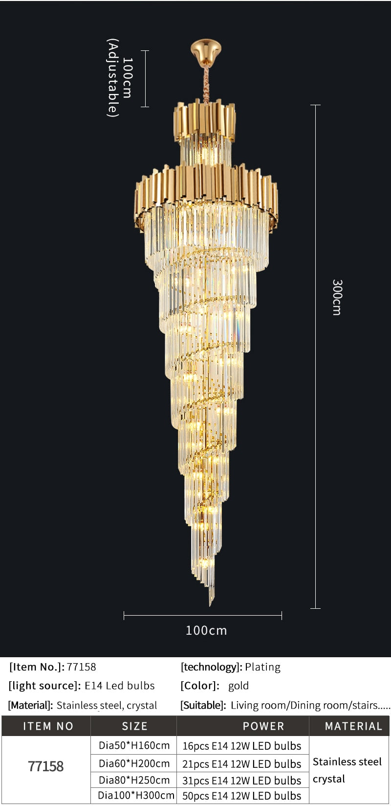 Ylk Aries Modern Crystal Chandelier