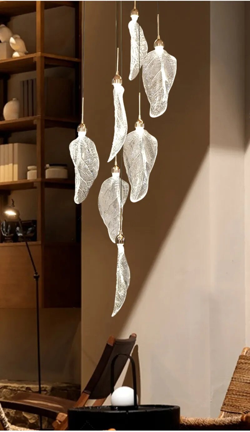 Ylk Crystal Leaf LED Chandelier