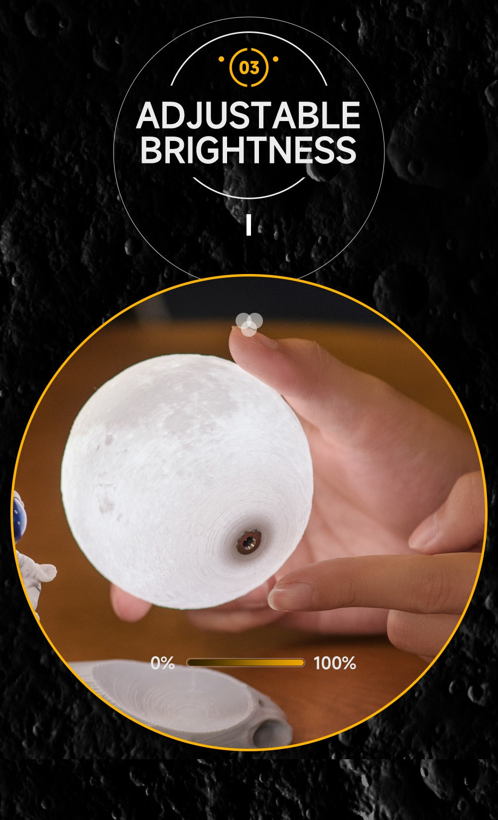 PQ LED Moon Astronaut Night Lights