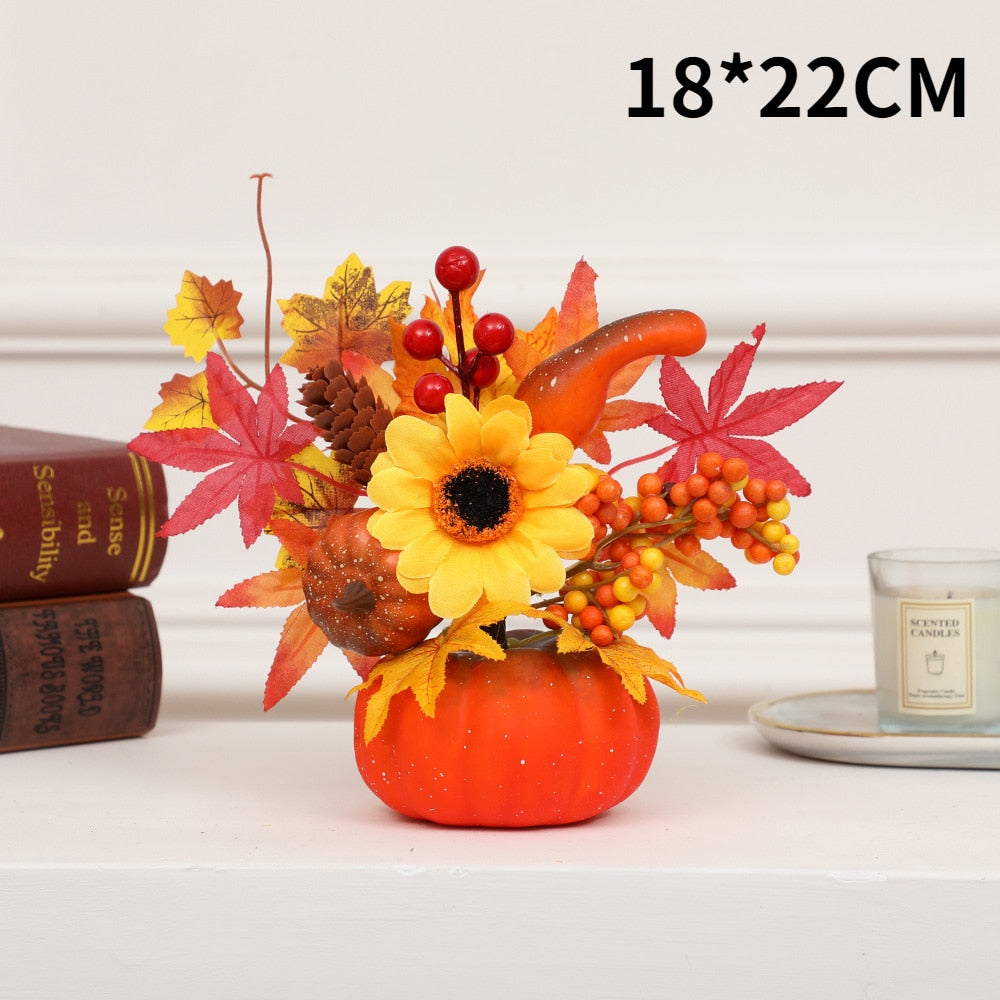 Hakon - Artificial Pumpkin Sunflower Ornament Fall Decor Sale Bedroom Decor Fall Home Decor Fall Decor 2023