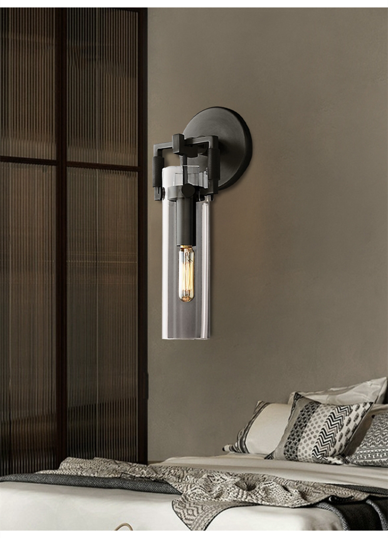 AI Keab - Minimalist Glass Wall Lamp Industrial Style Retro
