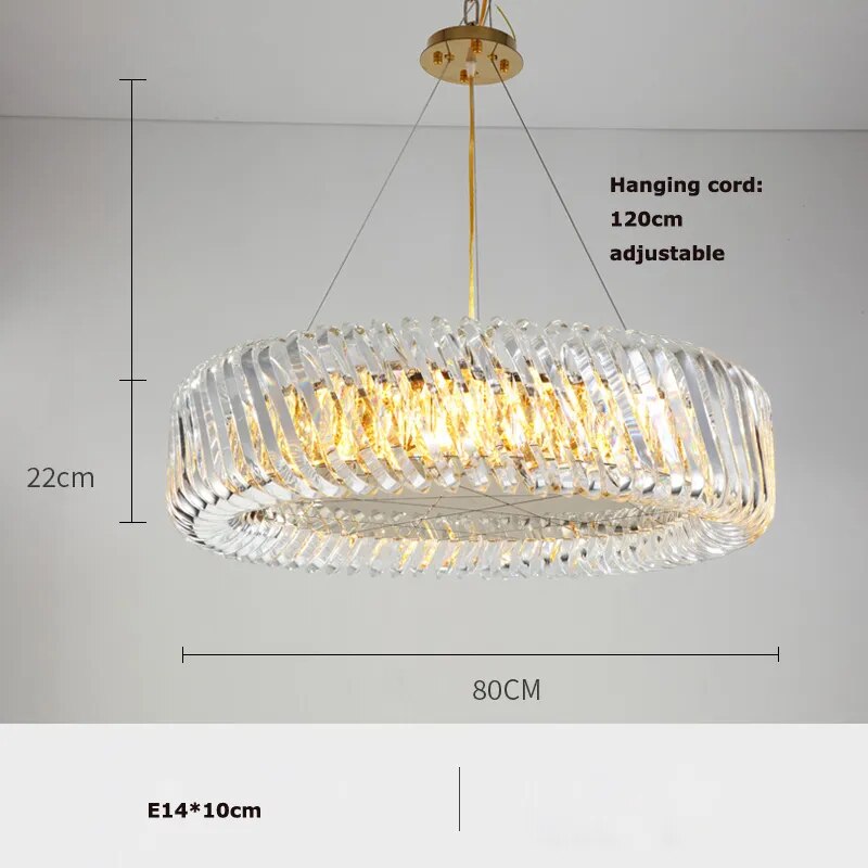 Kolia Art Deco Crystal Glass LED Dimmable Ceiling Chandelier