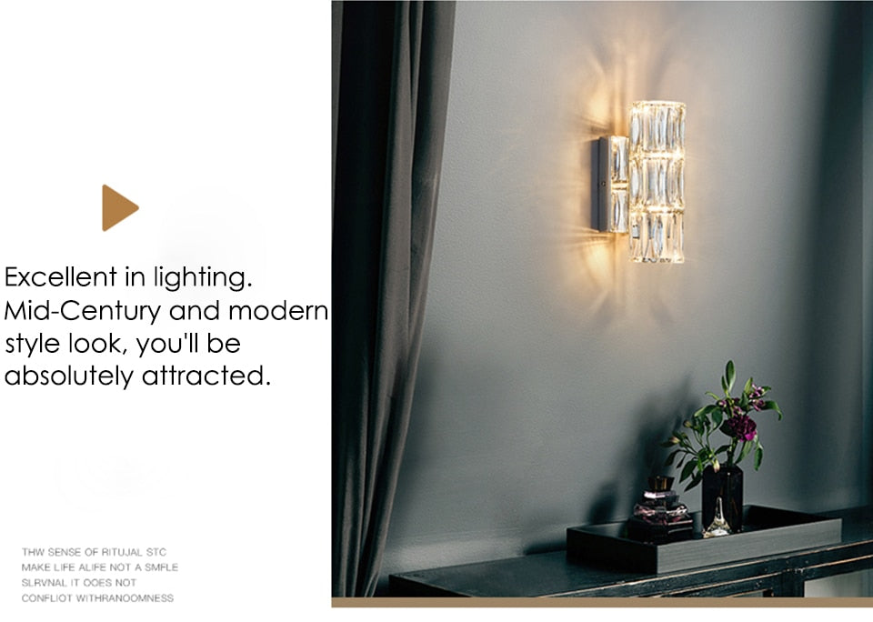 IIS Modern Wall Lamp Interior Lighting Silver Finish G4 Wall Fixture