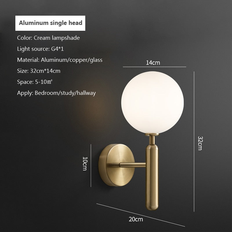 Wad Nordic Glass Balcony Light