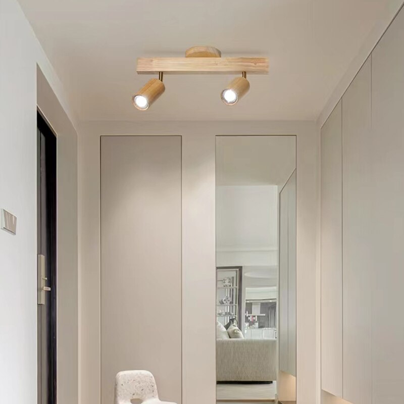 Oud Wood Modern LED Ceiling Lamp