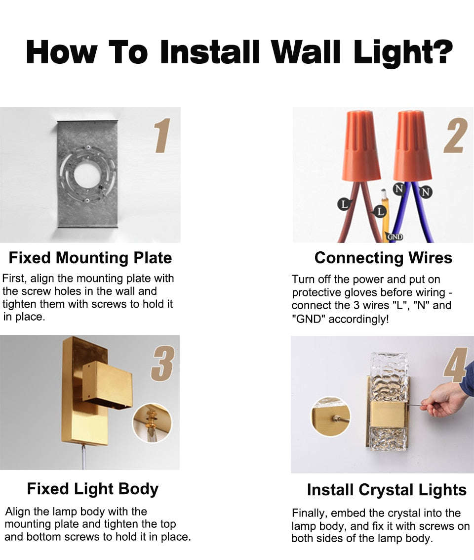 IIS Modern Crystal Lighting with Remote for Bedroom Living Room Hallway Bathroom Vanity