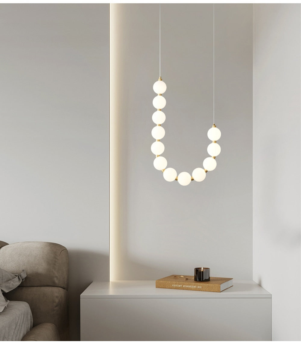 Mak Modern White Ball Pendant Light