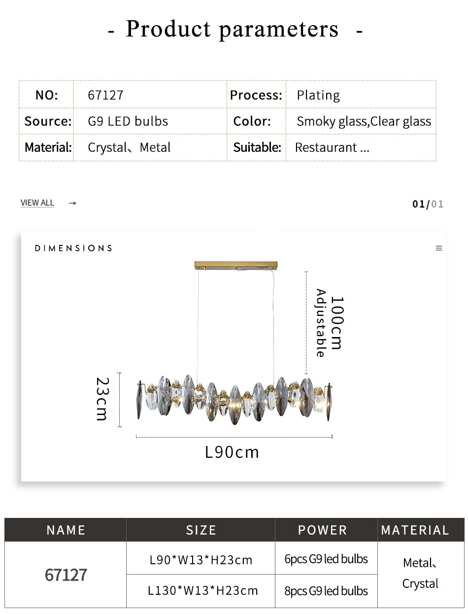 Ylk Aegor Modern Crystal Chandelier