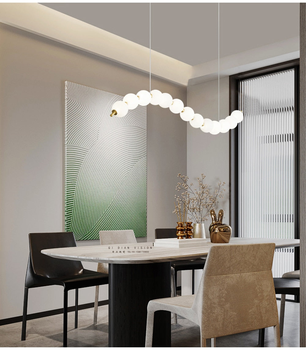 Mak Modern White Ball Pendant Light