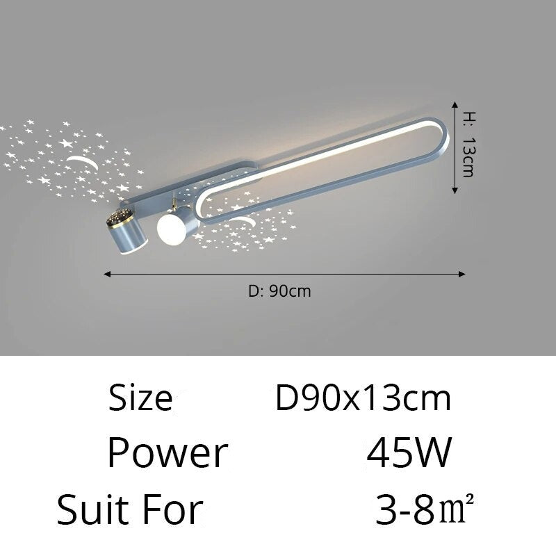 MAV Star Projection Modern Aisle Ceiling Lights with Spotlights