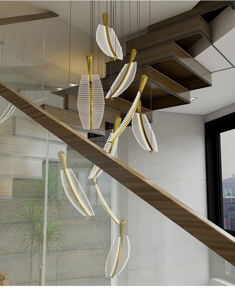 Ylk Feather Design LED Chandelier