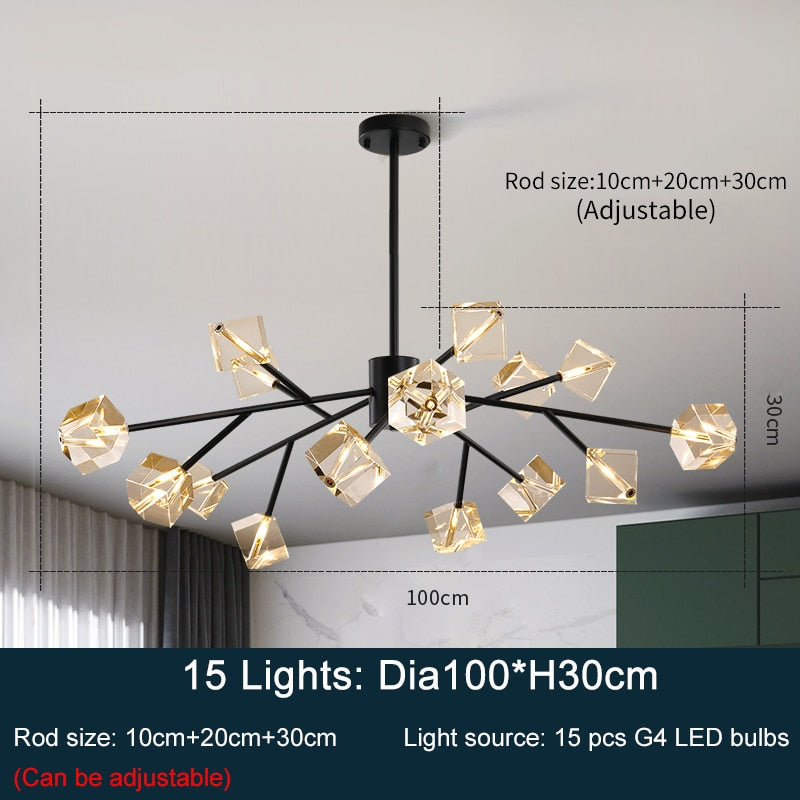 Ylk Thea Crystal Pendant Light