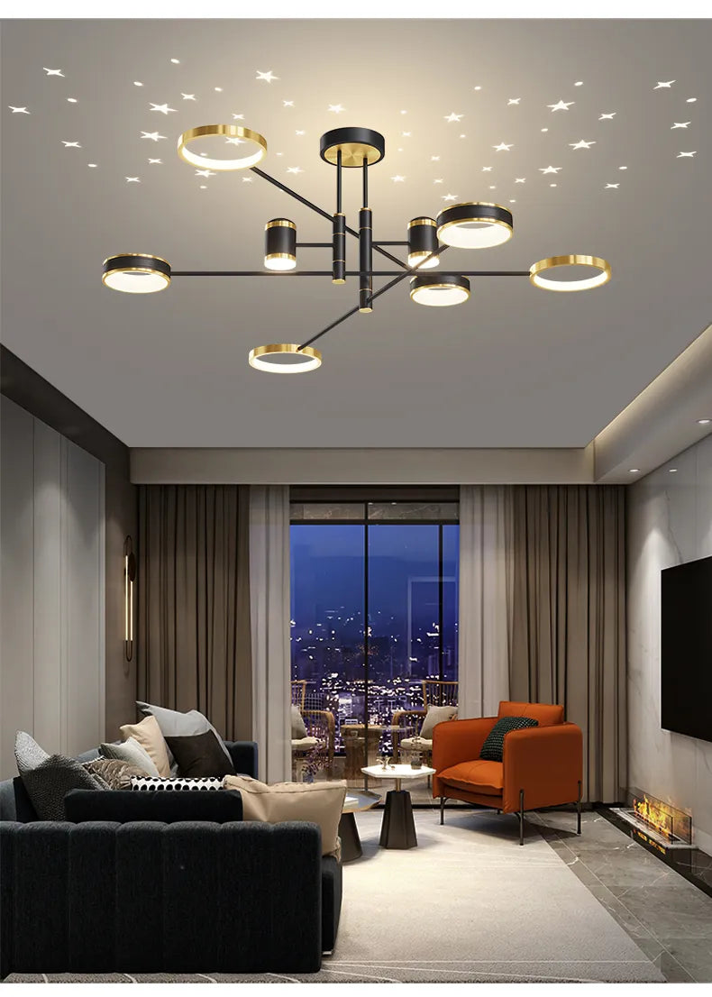 Nordic Starry Ceiling Chandelier Light