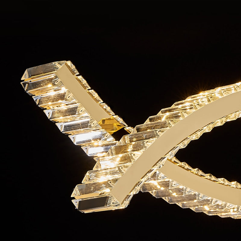 Ylk Wave Design Crystal Pendant Lamp